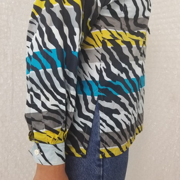 1990s Escada Cotton Zebra Top - Picture 6 of 12